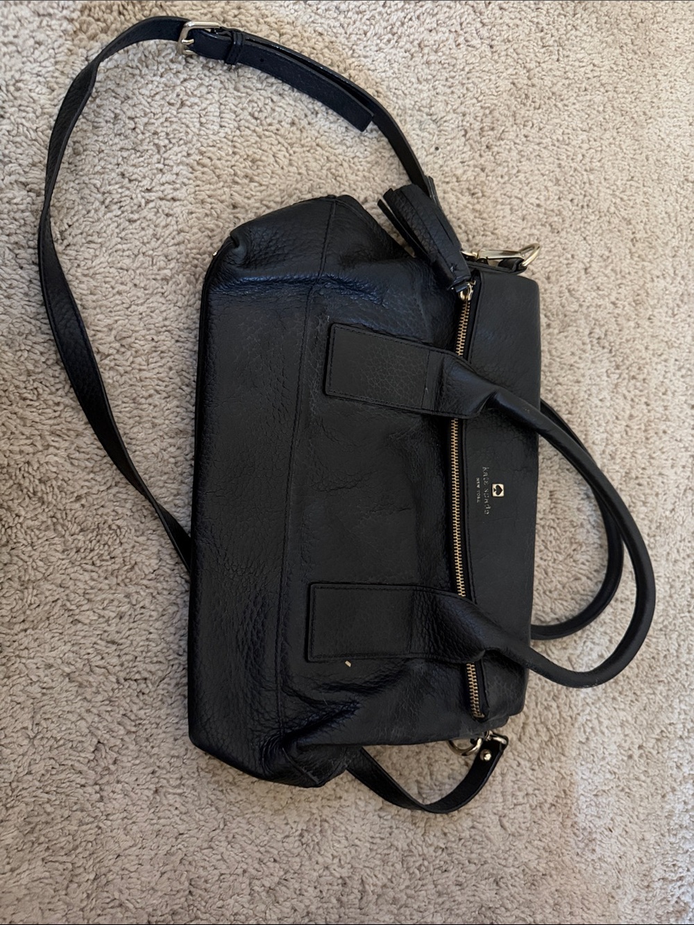 kate spade Black Leather Convertible Shoulder Bag